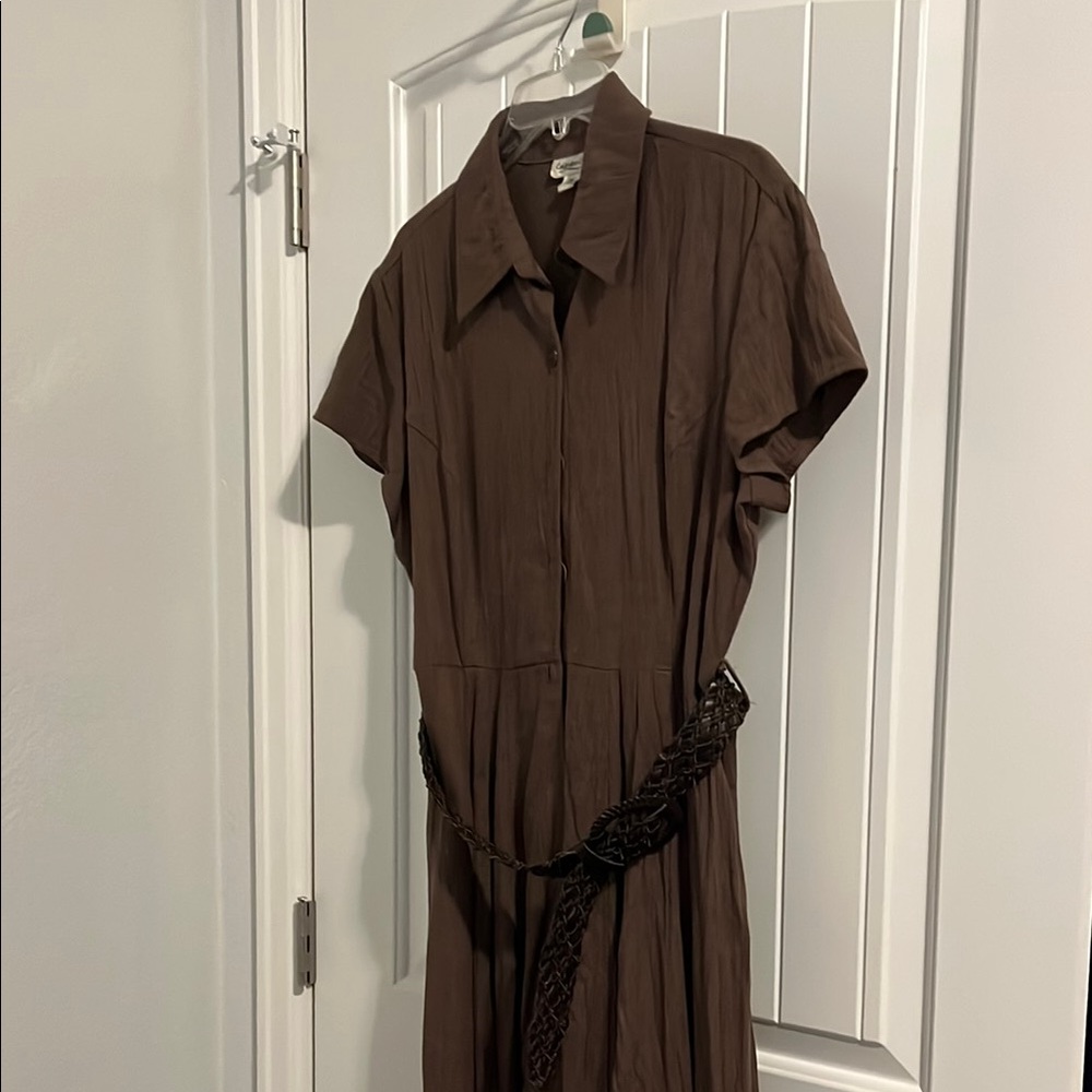 Brown Shirt Dress